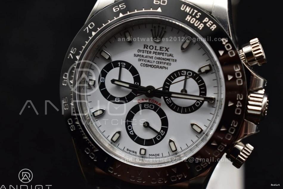 And 904L SS 4130 Daytona 116500 Clean Case White Bracelet Dial V3 0524